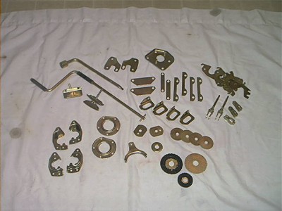 jack handle, lug wrench, misc brackets &amp; washers