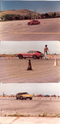 my 510 (pre flares), Wanda's Z, and Gary's Lotus. Some of the early Cannonballer's. My car's pictures is at a Vernon slalom