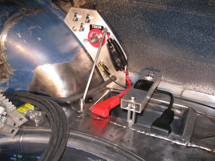 trunk power supply panel [ford starter solenoid on the back side] ,battery hold-down