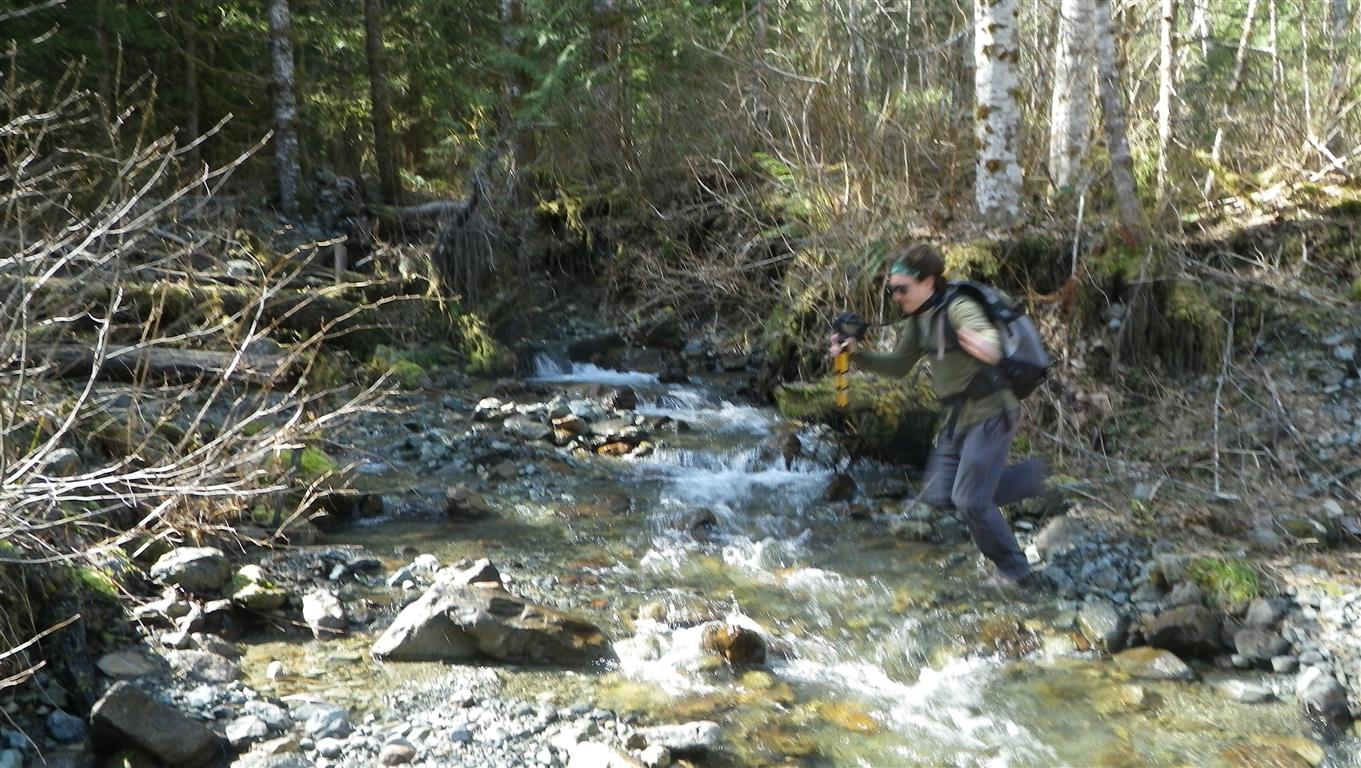 JUMPING ONE OF THE SMALL CREEKS