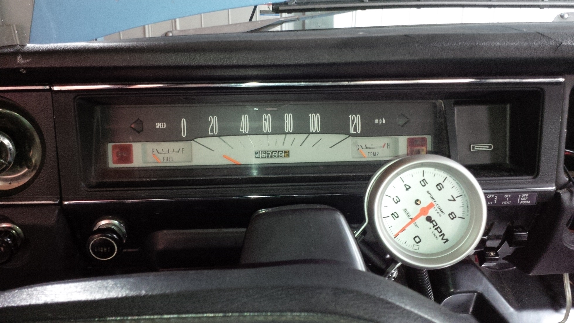 the new tach installed
