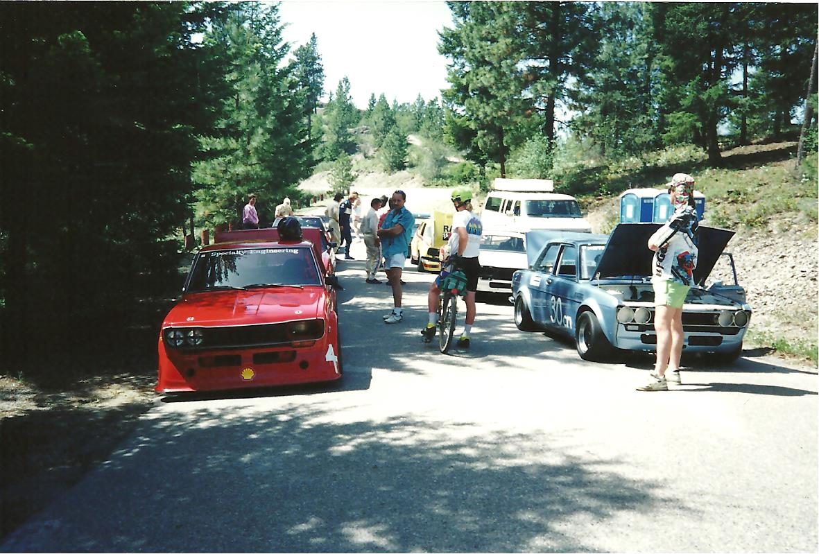 who: Keith's 510, Dave's 510<br />where: top of Knox Mountain, Kelowna BC, 199?