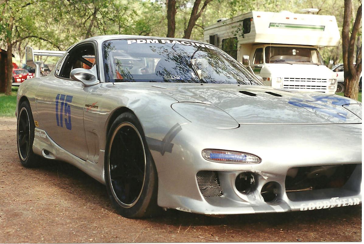 who: Don Nimi (PDM) driving Kit's 3-rotor RX7 FD<br />where: Knox Mountain, 1997?