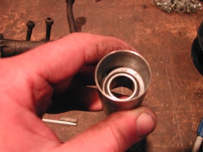 bearing tapped in with .003 press fit